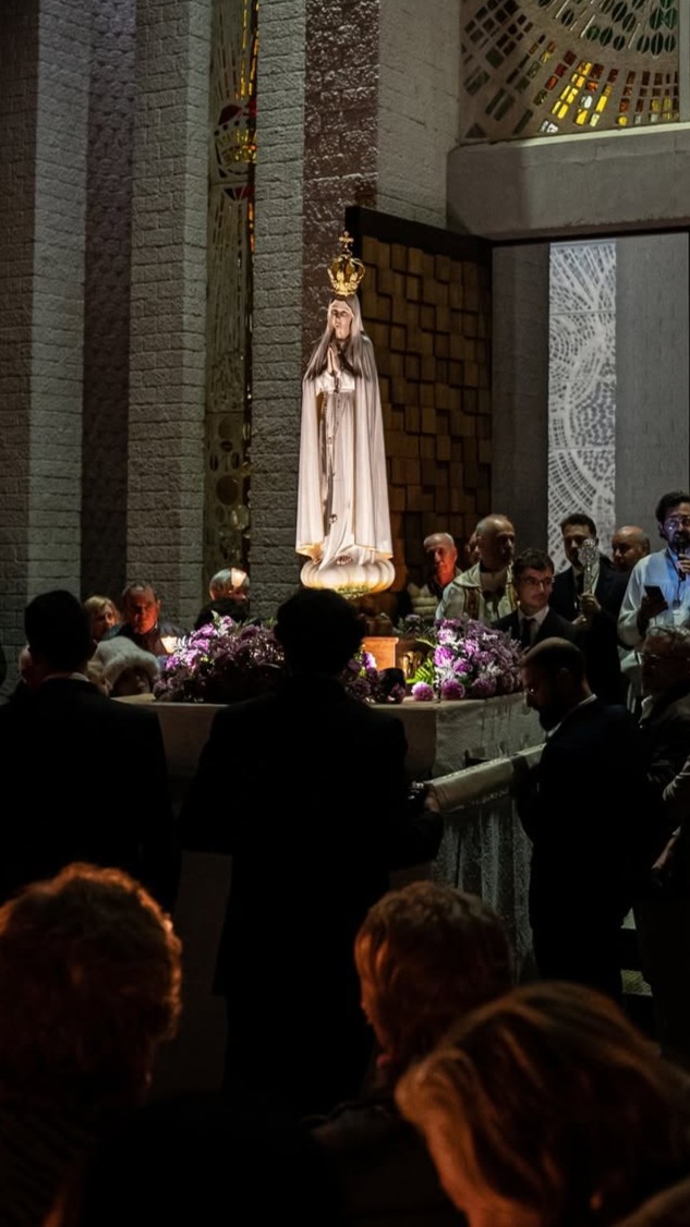 La Virgen de Fátima durante la Procesión de las Antorchas de 2026