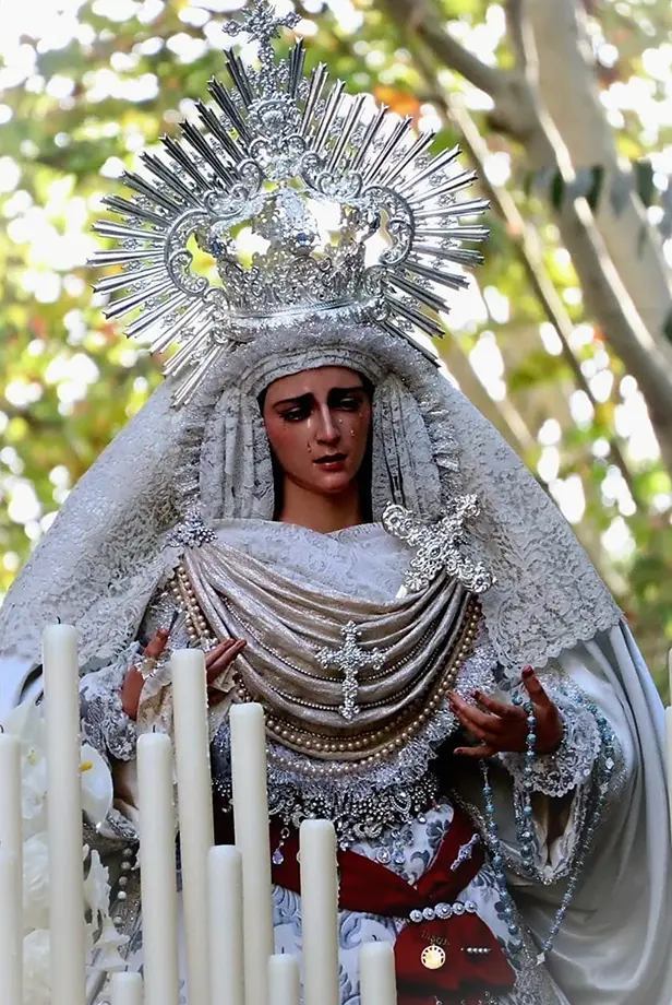 María Santísima de la Pureza durante el rosario matutino